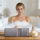 thumbnail image 1 of Toalla facial y de manos suave y absorbente para el baño de casa, viajes y uso diario: secado rápido, no suelta pelusa, toalla delicada para uso diario., 1 of 6