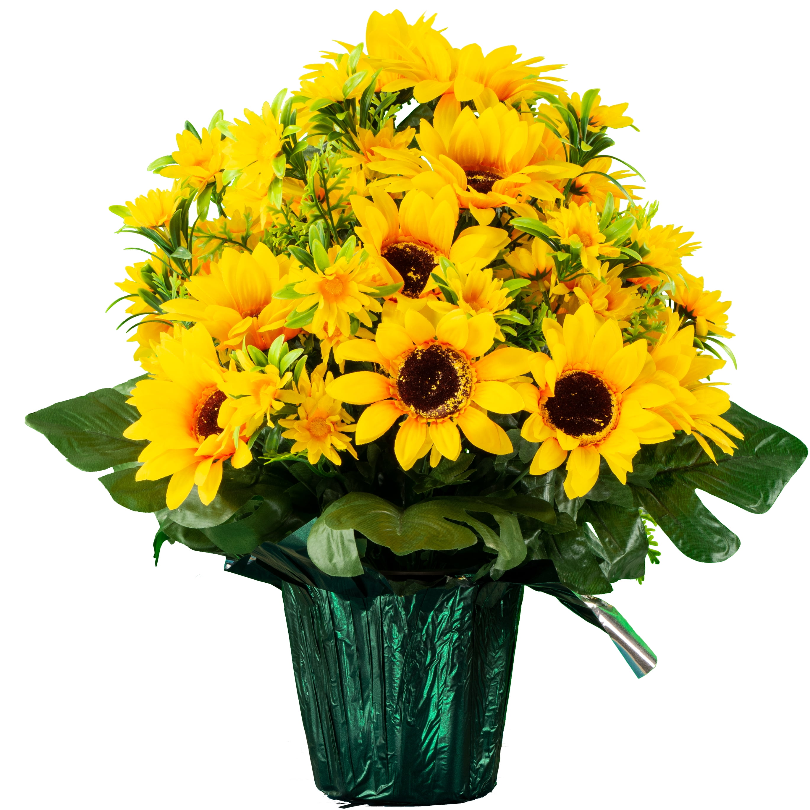 Sympathy Silks 20" Artificial Sunflower, Yellow - Walmart ...