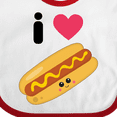 thumbnail image 4 of Inktastic I Love Hot Dogs Boys or Girls Baby Bib, 4 of 4