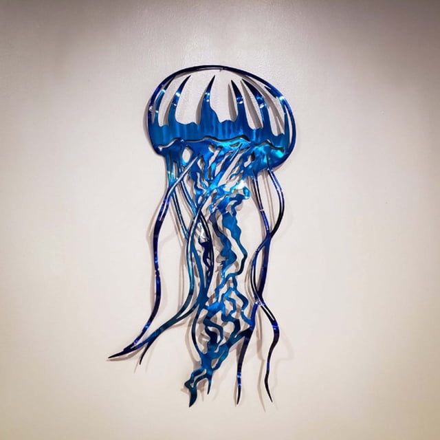 pstuiky Artesanías de hierro y metal con medusas para decoración de paredes de interior