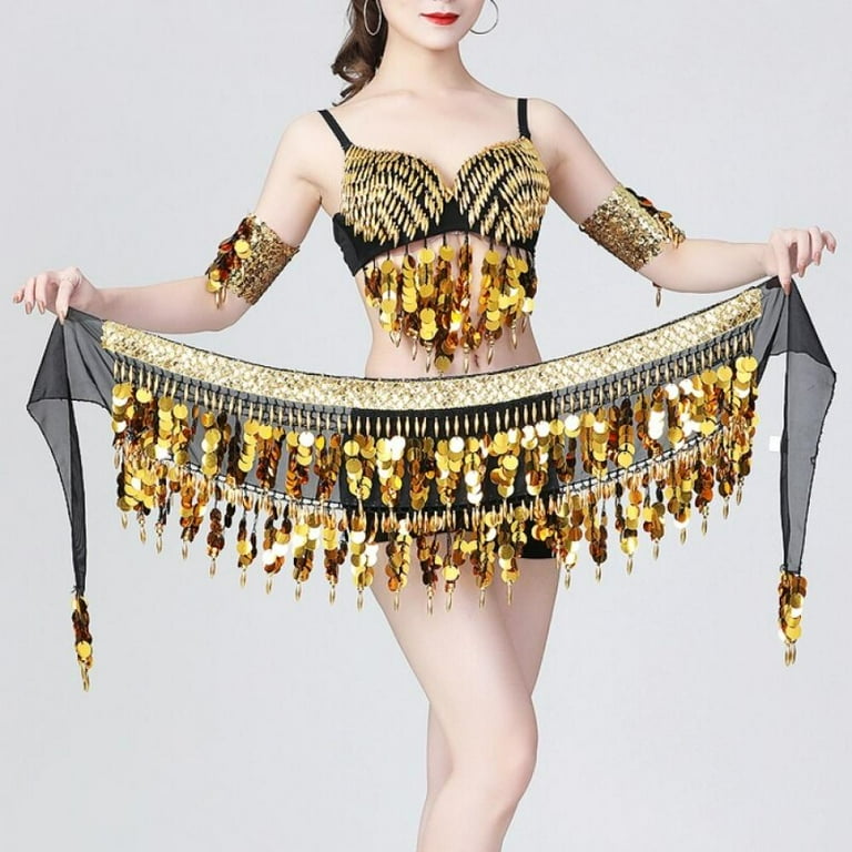 Gold belly top dance belt
