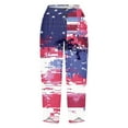 thumbnail image 4 of LIBRCLO Independence Day Womens Capris Pants Printed Loose Wide Leg Pants Summer Comfortable Fashion Trousers, 4 of 5