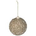 thumbnail image 2 of Northlight Glittered Beads Christmas Ball Ornament - 4" - Gold, 2 of 7