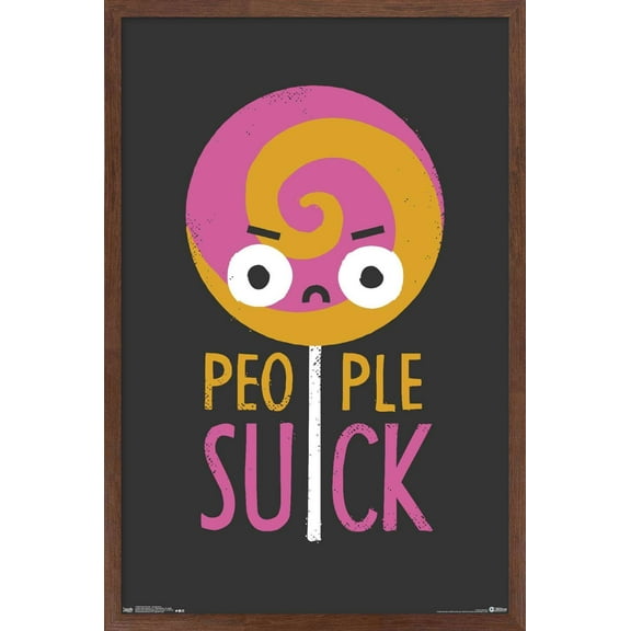 DaVid Olenick - People Suck Wall Poster, 14.725" x 22.375", Framed
