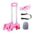 thumbnail image 1 of yuksok Backpack Trolley Compact Smoothly Luggage Cart for Bags Boxes Travel Luggage Raised Pink, 1 of 9