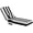 Black Stripe, variant on Crestlive Products 6 inch Thick Outdoor Chaise Lounge Cushion, 80"x26" Water-Resistant , Cabana Black & White Stripe