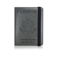 thumbnail image 1 of Passport Wallet Passport Holder Cover Case Leather Travel Wallet Rfid Blocking for Men Women，Gray, 1 of 4