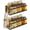Black, variant on ThreadNanny Magnetic Spice Rack, Large Black (2-pack) - Magnetic Shelf for Spice Storage, Storage Rack for Refrigerator, Oven, Etc., Premium Fridge Organizer - Kitchen Organizer with Free Hooks