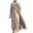Khaki, variant on Utoimkio Women's Long Sleeve Plus Size Cardigan Midi Dress Casual Loose Crewneck A-Line Long Dresses for Women