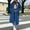 Blue, variant on Hueoook Zip Up Plus Size Hoodies for Women Trendy Long Hooded Zipper Sports Jacket Oversized Loose Full-length Wool Cardigan with Pockets Casual and Warm Long Hooded Sweatshirt Red XL