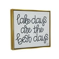 thumbnail image 3 of Stupell Lake Days Are Best Nautical Phrase Landscape Painting Gold Floater Framed Art Print Wall Art, 3 of 6