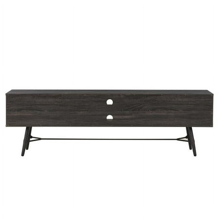 CorLiving - Aurora TV Bench with Splayed Legs, For TVs up to 85" - Distressed Carbon Grey, Black Duotone