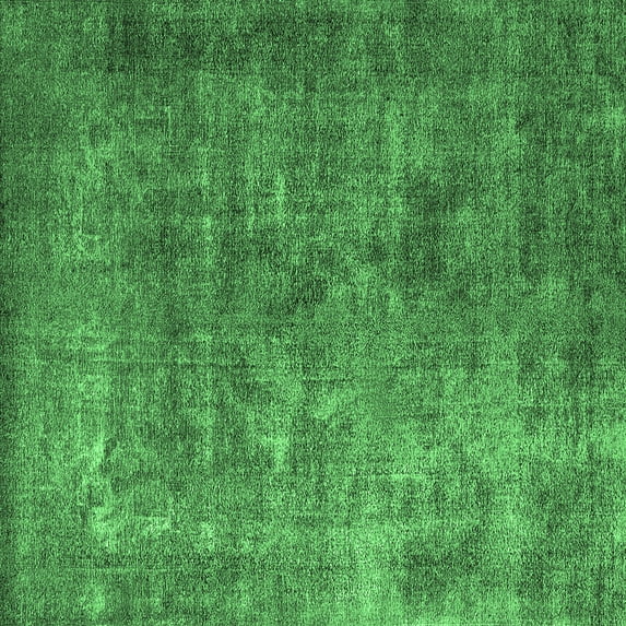 Ahgly Company Indoor Square Oriental Emerald Green Industrial Area Rugs, 4' Square