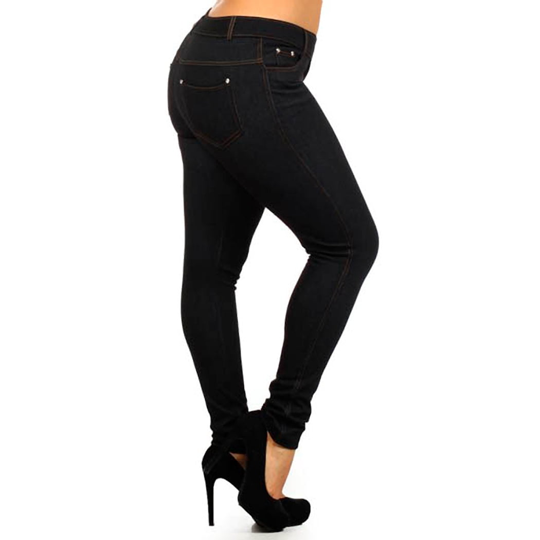 Lady'S Fashion Jegging Black Plus Size | Walmart Canada