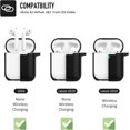 thumbnail image 5 of Coffea Protective Silicone Case with Keychain for Apple AirPods 2 (Black), 5 of 5