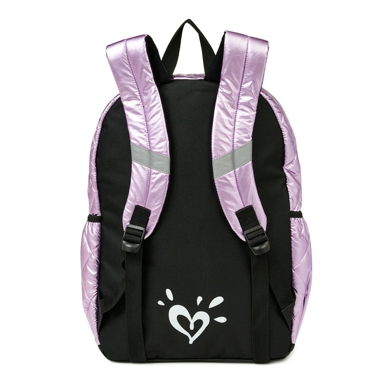 Justice Girls Quilted Backpack Purple