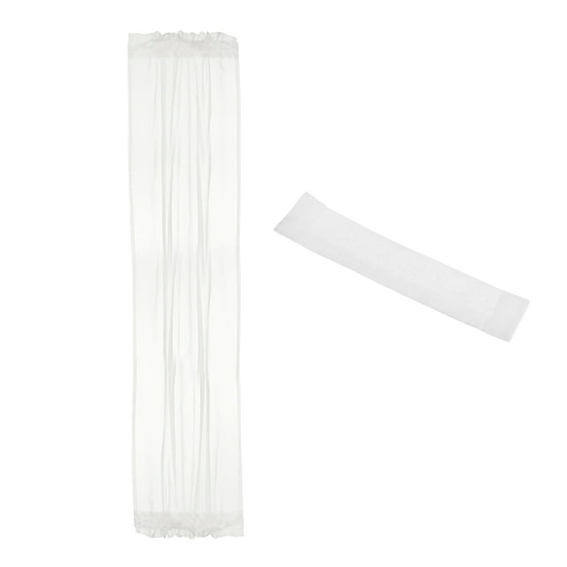 Cortina de puerta opaca Uxcell, 25"W x 72"L cortina de puerta de ventana francesa 1 panel, blanca