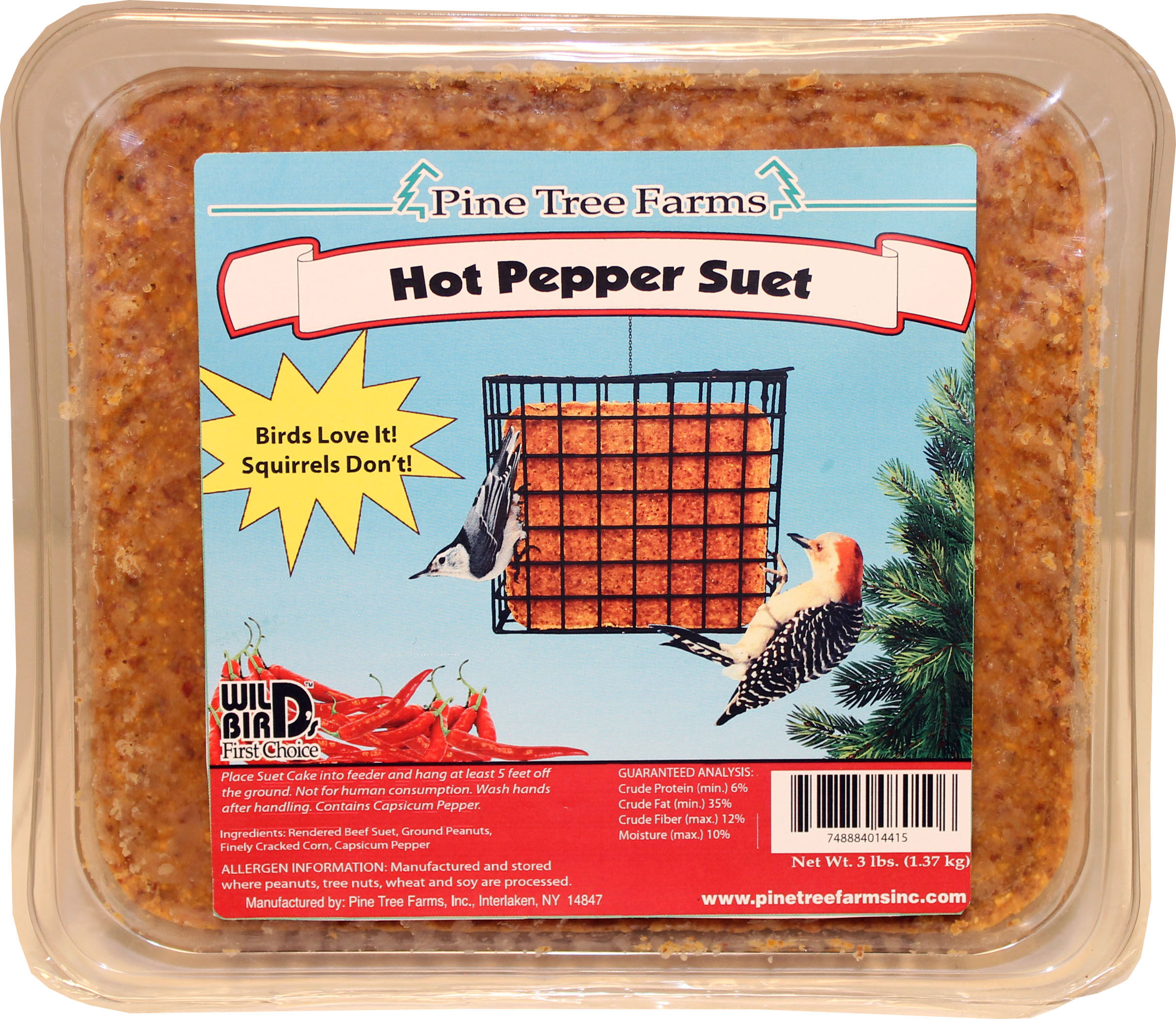 Pine Tree Farms IncPine Tree Farms Hot Pepper Suet Cake 3 Lb
