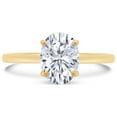 thumbnail image 3 of 1 1/3 Carat 8X6MM Oval Shape Lab Created Moissanite Diamond Solitaire Engagement Ring For Women In 14K Yellow Gold Over Sterling Silver (VVS1 Clarity, 1.33 Cttw)-11.5, 3 of 6