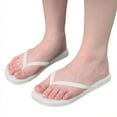 thumbnail image 2 of New Colorful Flip Flops for Women Bath Non Clip on Portable Beach Sandals White 40, 2 of 6