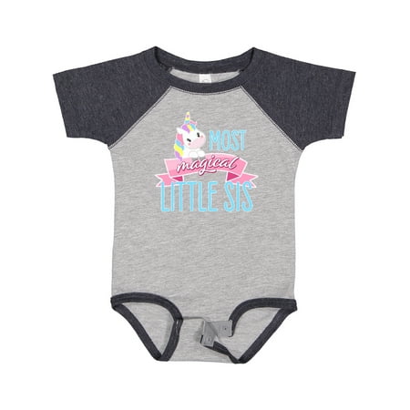 

Inktastic Most Magical Little Sis- Cute Unicorn Gift Baby Girl Bodysuit