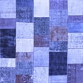 thumbnail image 1 of Ahgly Company Machine Washable Indoor Square Patchwork Blue Transitional Area Rugs, 4' Square, 1 of 4