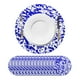 thumbnail image 1 of 16Pcs Manteles Redondos Desechables Azules, 13" Decoraciones de Mesa con Brillos Metálicos, 1 of 6