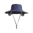 thumbnail image 2 of JZCHUNTOY Solar Fan Hat 1 Pack with 2 Detachable Fans, USB Rechargeable Long Battery Life Outdoor Sun Shade Cap, UV Protection Breathable Adjustable Cooling Hat for Hiking Camping Gardening, 2 of 6