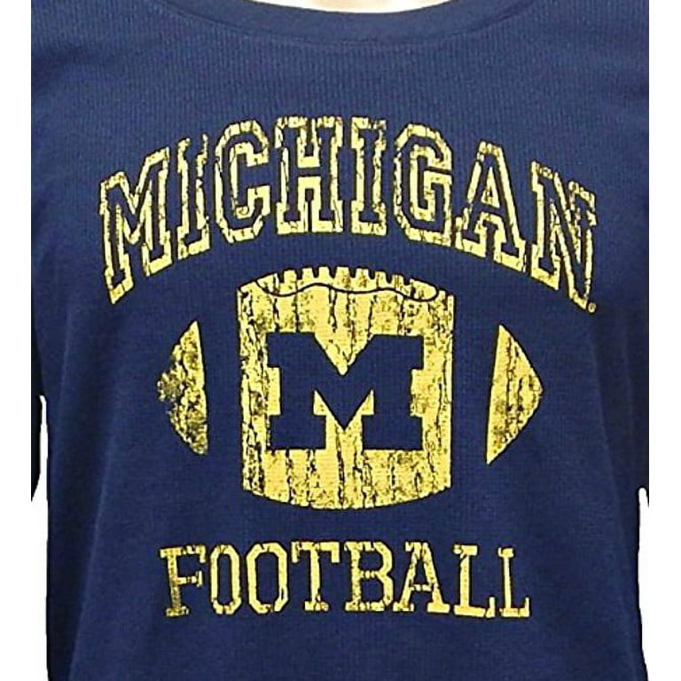 Michigan Adult Women Thermal Waffle Knit Long Sleeve T-Shirt (Size Michigan  Scoop-Neck XXL XX-Large)