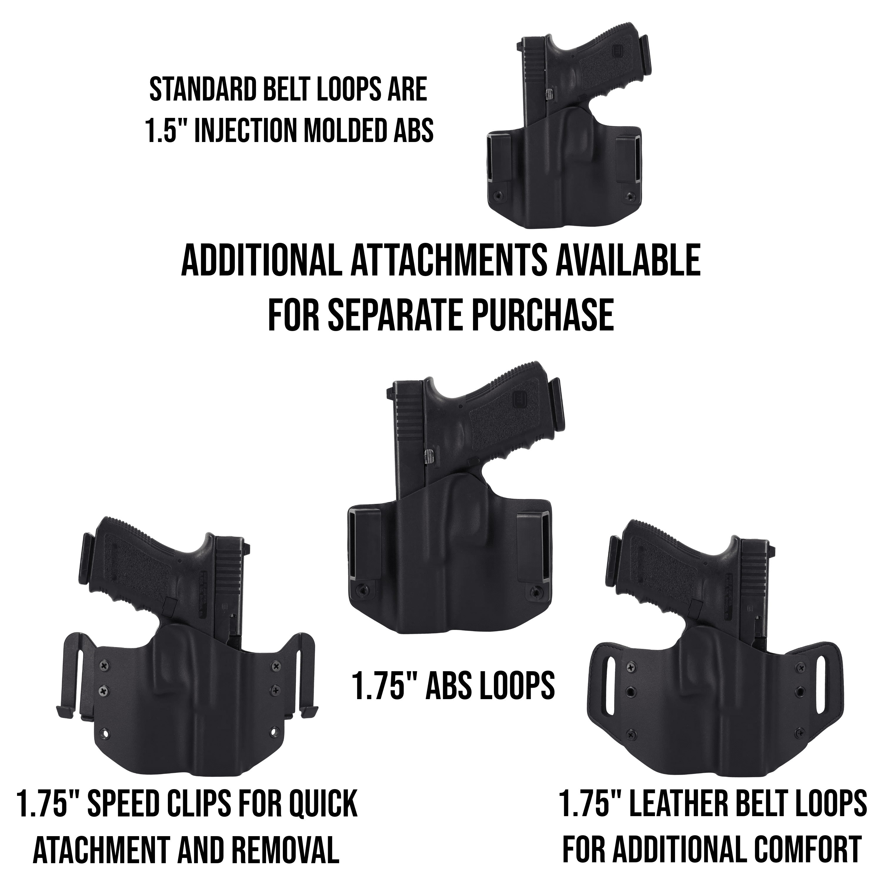 Outlaw Holsters: Black &amp; White USA Flag OWB Kydex Gun Holster for CZ 75 B, Right Handed.