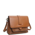 thumbnail image 2 of Ampere Creations Lilly Women Medium Vegan Leather Flap Crossbody Bag - Brown, 2 of 6