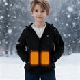 thumbnail image 6 of ToyKingdee Heated Hoodie Sweatshirt 5 Heating Zones Full-Zip Hooded Jacket Boys Girls Youth Winter Electric Heating Sweater, 6 of 9