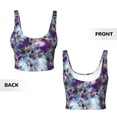 thumbnail image 5 of Lsque Purple Marble Texture Printed Women'S Sports Bra, Compression, Moisture Wicking, High-Impact Sports Bra For Women,Supportive sports bra-, 5 of 9