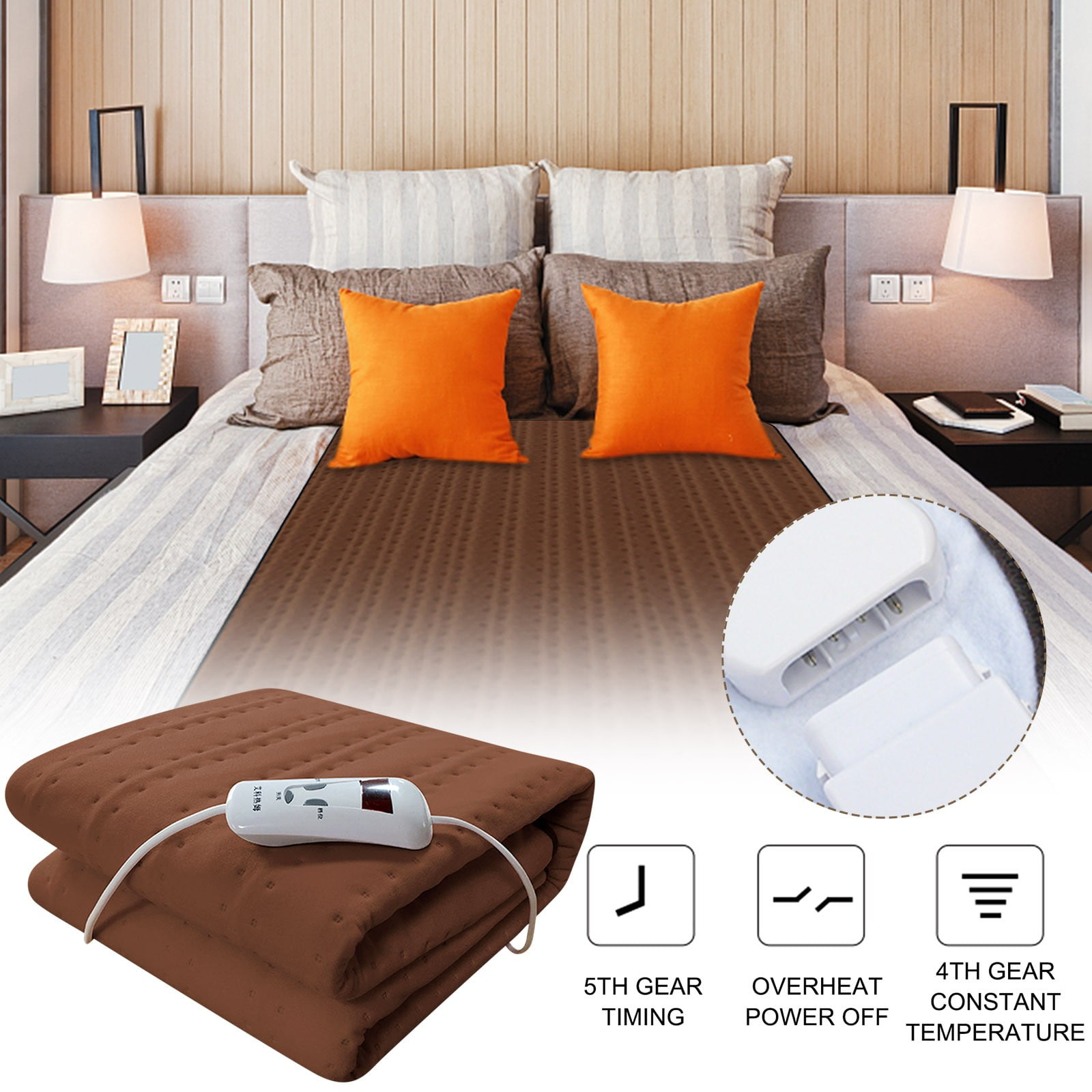 matoen Heated Mattress Pad Single Control, Easy Set And Fast Heating  Technology, Detachable Electric Heating Bed Toppers | Walmart Canada