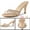 Nude, variant on Unique Bargains Women's Rhinestone Decor Stiletto High Heel Mule Sandals Silver 6