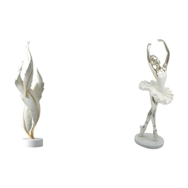 Figura decorativa,Escultura de plumas para escritorio,oficina,decoración del hogar,Figura de escritorio,Estatua de bailarina,adorno de escritorio,decoración del hogar,Estatua de bailarina