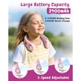 thumbnail image 2 of Ventilador de cuello FANSEXPERT para niños, recargable, 2400 mAh, 3 velocidades, 2 of 6