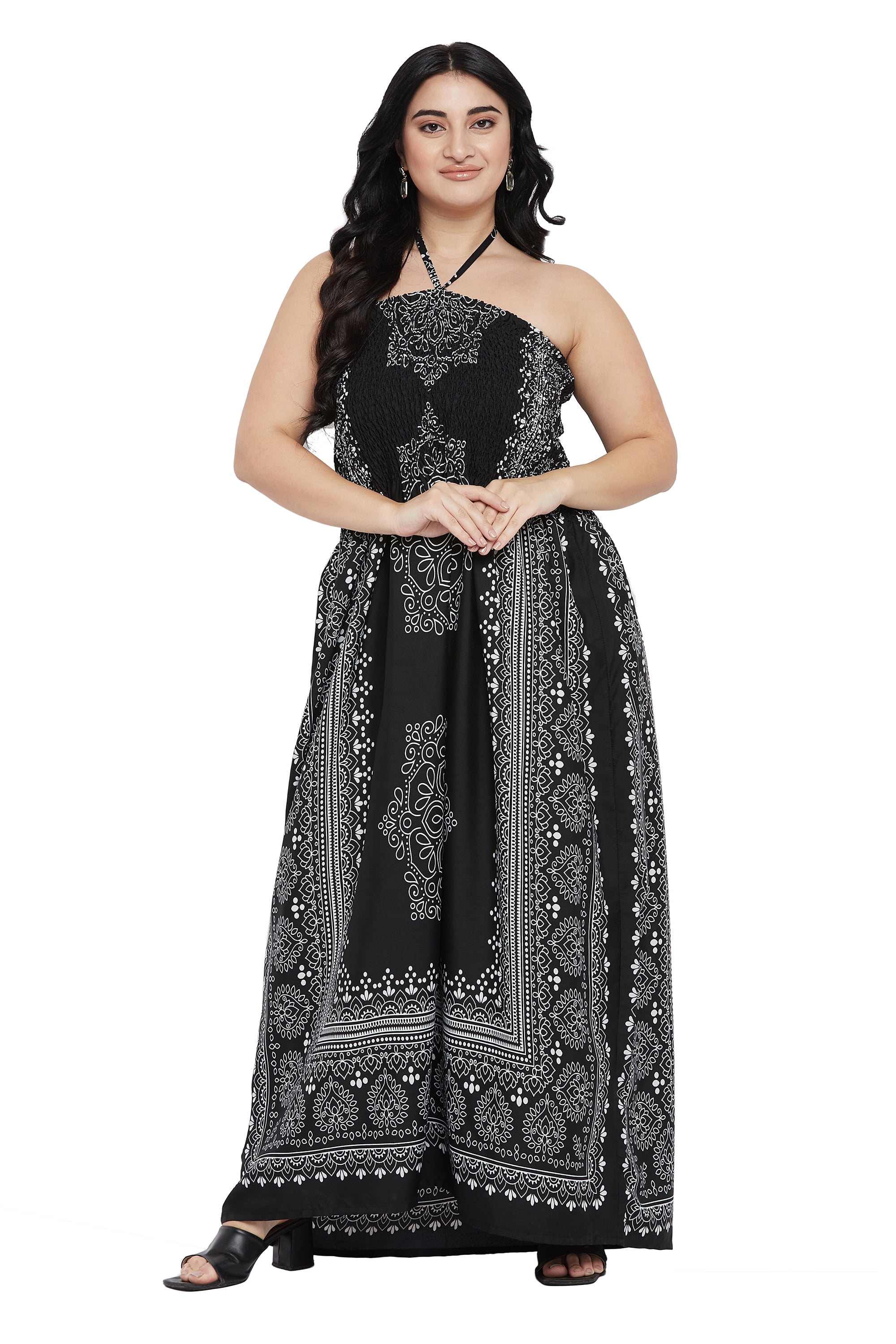 Oussum Women s Sleeveless Long Tube Dress Black Kuwait Ubuy