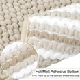thumbnail image 5 of REGALWOVEN Chenille Bathroom Rug Set of 2 Extra Soft Fluffy, Striped Bath Mat Shaggy Rugs Absorbent Bone 17"x24", 5 of 8