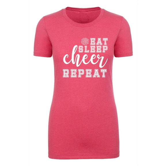 Woman's Cheer Day T-shirts, Woman's Crew neck shirts, Cheer Shirts - Eat Sleep Cheer