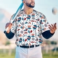 thumbnail image 5 of Hirioo Fourth Of July Party for Men's Baseball T-shirt Shirts Short Sleeve Casual Summer Button Stretch T Shirts,Size S-4XL-Medium, 5 of 7