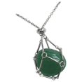 thumbnail image 1 of Collar con colgante de piedra, adorno de decoración de joyería de moda,  en alambre para la fiesta de San Valentín Aniversario Verde Salvador  Collar colgante, 1 of 9