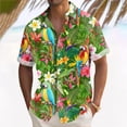 thumbnail image 2 of Hawaiian Shirt For Men, Men's Vintage Button Down Bowling Shirts Short Sleeve Summer Beach Shirt L, 2 of 5