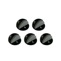 Dome Door Stop Wall Protector with Rubber Stopper, Design House Matte Black Floor Mounted Door Stoppers, 5-Pack, 189134