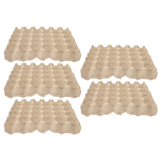 unbranded 5Ud Bandejas Para Huevos De Pulpa Natural Reutilizable Con Apilable Para Refrigerador