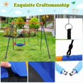 thumbnail image 4 of Jojoka 32" Outdoor Heavy-Duty Metal Frame Saucer Swing Set, 2 Seats, 4 of 7