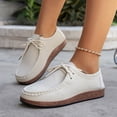 thumbnail image 3 of Rokment Cork Footbed Orthopedic Fashion Sneakers Walking Shoes for Women 2026 Spring Fall Vintage Suede Lace up Wide Width Platform Wedge Casual Loafers White Size 6.5, 3 of 8