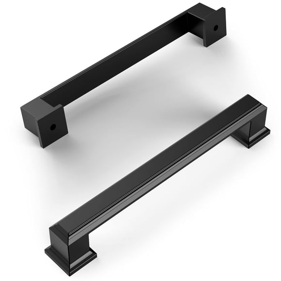 Tiradores para gabinete de cocina Amerdeco negro mate, distancia entre centros de 5"