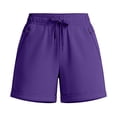 thumbnail image 4 of Zynoxe Shorts for Women with Zipper Pockets Comfy Elastic Waist Drawstring Womens Shorts Breathable Mid-Thigh Length Fitness Yoga Shorts Fashion Casual Solid Color Jogger Shorts M, 4 of 9