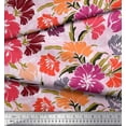 thumbnail image 2 of Soimoi Velvet Fabric Flower Artistic Print Sewing Fabric Yard 58 Inch Wide, 2 of 3
